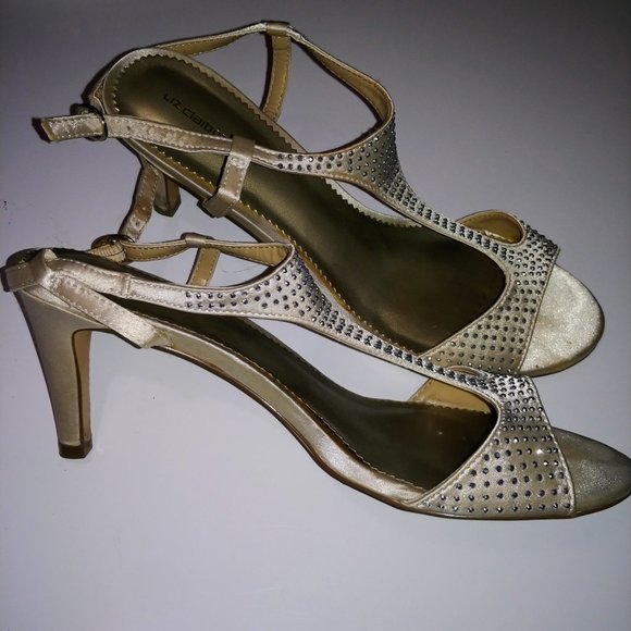 High heels gold sandals - Picture 2 of 4